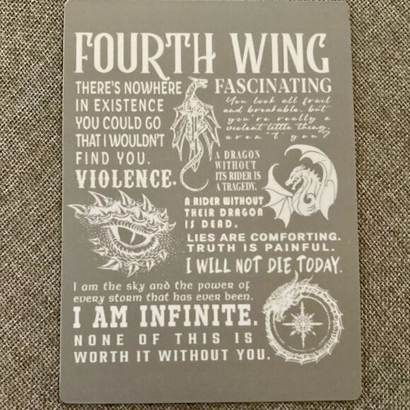 Rebecca Yarros Fourth Wing “I Am Infinite” Magnet - Picture 2 of 3
